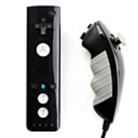 Mini MotionPlus Remote and Nunchuk Controller for Wii (Black)