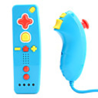 Mini MotionPlus Remote and Nunchuk Controller for Wii (Blue)