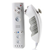 Mini MotionPlus Remote and Nunchuk Controller for Wii (White)