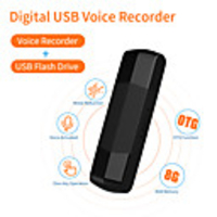 Mini Portable Digital USB Voice Recorder Rechargeable U-Disk Recorder OTG Micro USB One-Button Recording Voice-Activated