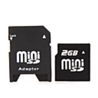 Mini SD Memory Card Card Adapter 2GB