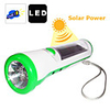 Mini Solar Power Super Bright LED Flashlight with Compass and Phone Charging Output
