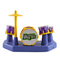 Mini Tabletop Electric Finger Touch Drums Rock Band,  Yellow