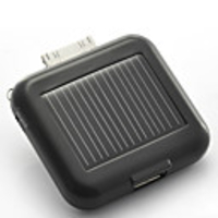 Mini Universal Solar Battery Charger for iPhone/iPod/Android Phone and USB Devices - Black