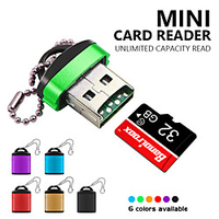 Mini USB 2.0 Card Reader With Plastic Lid Key Ring High Speed Micro SD TF Memory Card For PC Laptop Phone Camera miniinthebox