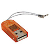 Mini USB 2.0 TF Card Reader (Orange)