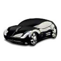 Mini USB Car Style Optical Wired Mouse (Black)