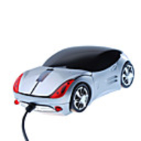 Mini USB Car Style Optical Wired Mouse (Silver)