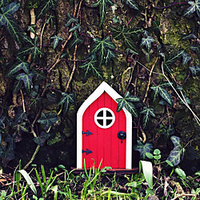 Miniature Fairy Door Tree Garden Decoration Fairy Tale Micro Scene Layout Gift for Children miniinthebox
