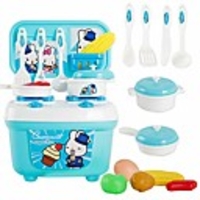 miniature with furniture kids mini kitchen play set stove top and play oven with light cooking utensil toys set food oven stove pans pots food kitchen cooking toys for girls and boys for valentine