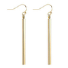 minimal long bar earrings 18k gold plated drop line dangle geometric jewelry for women girls