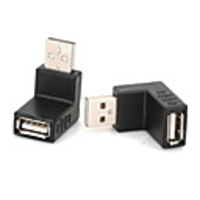 Minismile™ Upward Downward 90 Degree USB Male to Female Adapters (2 PCS)