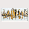 Mintura Large Size Hand Painted Abstract City Landscape Oil Paintings On Canvas Modern Pop Art Posters Wall Picture For Home Decoration No Framed Rolled Without Frame