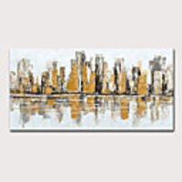 Mintura Large Size Hand Painted Abstract City Landscape Oil Paintings On Canvas Modern Pop Art Posters Wall Picture For Home Decoration No Framed Rolled Without Frame