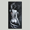 Mintura Hand Painted Abstract Naked Girl Oil Painting On Canvas Modern Wall Art Pictures For Home Decoration Ready To Hang With Stretched Frame