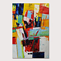 Mintura Hand Painted Abstract Oil Paintings on Canvas Modern Wall Pictures Pop Art Posters For Home Decoration Ready To Hang With Stretched Frame