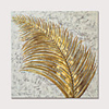 Mintura Hand Painted Golden Leaves Oil Paintings On Canvas Modern Abstract Pop Art Wall Picture For Home Decoration Ready To Hang With Stretched Frame
