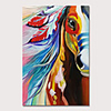 Mintura Hand Painted Hores Animal Oil Paintings on Canvas Modern Wall Picture Pop Art Posters For Home Decoration Ready To Hang With Stretched Frame