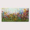 Mintura Hand Painted Knife Flowers Landscape Oil Paintings on Canvas Modern Abstract Wall Picture Art Posters For Home Decoration Ready To Hang With Stretched Frame