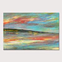 Mintura Hand Painted Landscape Oil Paintings on Canvas Modern Abstract Wall Picture Pop Art Posters For Home Decoration Ready To Hang With Stretched Frame