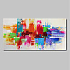 Mintura Hand Painted Modern Abstract Color Piece Oil Painting On Canvas Wall Art Picture For Home Decoration Ready To Hang With Stretched Frame