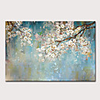 Mintura Hand Painted Modern Abstract Flowers Oil Paintings on Canvas Wall Picture Pop Art Posters For Home Decoration Ready To Hang With Stretched Frame