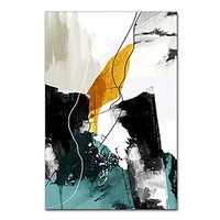 Mintura Handmade Abstract Gold Oil Painting On Canvas Wall Art Decoration Modern Picture For Home Decor Rolled Frameless Unstretched Painting miniinthebox