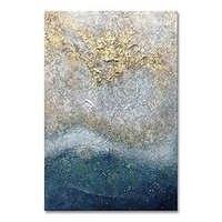 Mintura Handmade Oil Painting On Canvas Wall Art Decoration Modern Abstract Golden Picture For Home Decor Rolled Frameless Unstretched Painting miniinthebox