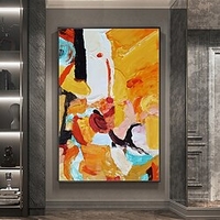 Mintura Handmade Thick Texture Abstract Oil Painting On Canvas Wall Art Decoration Modern Picture For Home Decor Rolled Frameless Unstretched Painting miniinthebox