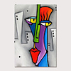 Mintura Large Size Hand Painted Abstract Cartoon Characters Oil Paintings on Canvas Pop Art Wall Pictures For Home Decoration No Framed Rolled Without Frame