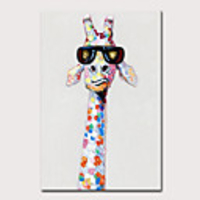 Mintura Large Size Hand Painted Abstract Giraffe Animal Oil Painting on Canvas Pop Art Modern Wall Pictures For Home Decoration No Framed Rolled Without Frame
