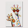 Mintura Large Size Hand Painted Abstract Giraffe Animals Oil Painting on Canvas Pop Art Modern Wall Pictures For Home Decoration No Framed Rolled Without Frame