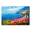 Mintura Large Size Hand Painted Abstract Seaside Scenery Oil Painting on Canvas Modern Wall Art Picture For Home Decoration No Framed