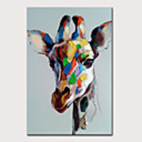 Mintura Large Size Hand Painted Giraffe Animal Oil Painting on Canvas Modern Abstract Pop Art Wall Pictures For Home Decoration No Framed Rolled Without Frame