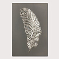 Mintura Original Hand Painted Modern Abstract Silver Oil Paintings on Canvas Wall Picture Pop Art Posters For Home Decoration Ready To Hang With Stretched Frame