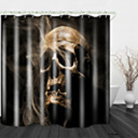 Mist Skull Digital Print Shower Curtain English Green Leaf Digital Printing Shower Curtain Shower Curtains amp; Hooks Modern Polyester New Design
