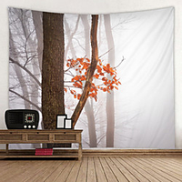 Misty Forest Digital Printed Tapestry Decor Wall Art Tablecloths Bedspread Picnic Blanket Beach Throw Tapestries Colorful Bedroom Hall Dorm Living Room Hanging