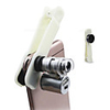 Mobile Phone Lens Macro Lens Acrylic / Plastic 60X 10 mm 30 ° Lens with Stand / Lens with LED Light / UV Light