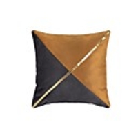 Modern American Technology Velvet PU Stitching Pillowcase,  Waist Pillow,  Light Luxury Model Room,  High-end Home Decoration Sofa Cushion