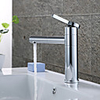 Modern Centerset Rotatable Ceramic Valve Single Handle One Hole Chrome,  Bathroom Sink Faucet