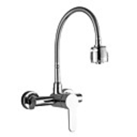 Modern Centerset Rotatable Ceramic Valve Single Handle Two Holes Chrome,  Kitchen faucet Taps High Arc