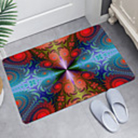 Modern Colorful Pattern Digital Printing Floor Mat Modern Bath Mats Nonwoven Memory Foam Novelty Bathroom