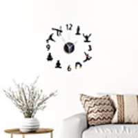 Modern Contemporary / Fashion Acrylic Irregular Classic Theme Indoor Alkaline Battery Decoration Wall Clock Analog Mirror Polished No