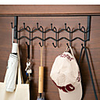 Modern Door Hook Organizer Rack,  Clothes Hanger,  Coat Hook,  Use in Bathroom and Bedroom,  6 Hooks,  Black White - 1pc