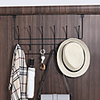 Modern Door Hook Organizer Rack,  Clothes Hanger,  Coat Hook,  Use in Bathroom and Bedroom,  6 Hooks,  Black White - 1pc