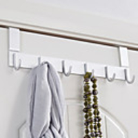 Modern Door Hook Organizer Rack,  Space Aluminum Clothes Hanger,  Coat Hook,  Use in Bathroom and Bedroom,  6 Hooks