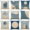 Modern Double Side Cushion Cover 9PC Soft Decorative Square Throw Pillow Cover Cushion Case Pillowcase for Bedroom Livingroom Superior Quality Machine Washable Indoor Cushion for Sofa Couch Bed Chair miniinthebox