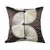 Modern Fashion Brown Artificial Silk Embroidered Pillowcase Designer Soft Embroidery Sofa Dining Chair Cushion Cover