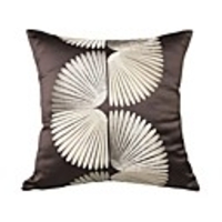 Modern Fashion Brown Artificial Silk Embroidered Pillowcase Designer Soft Embroidery Sofa Dining Chair Cushion Cover
