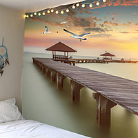 Modern landscape theme tapestries hang cloth wall hanging decorative cloth the background 100% polyester fiber material
